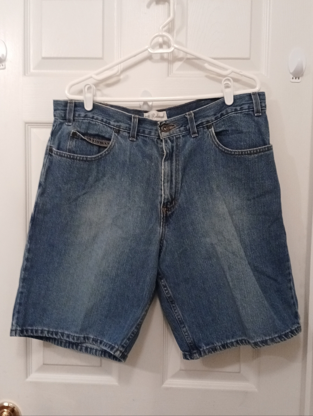 Faded Glory Relaxed Denim Shorts Men's Size 38 Vintage Medium Wash Casual
